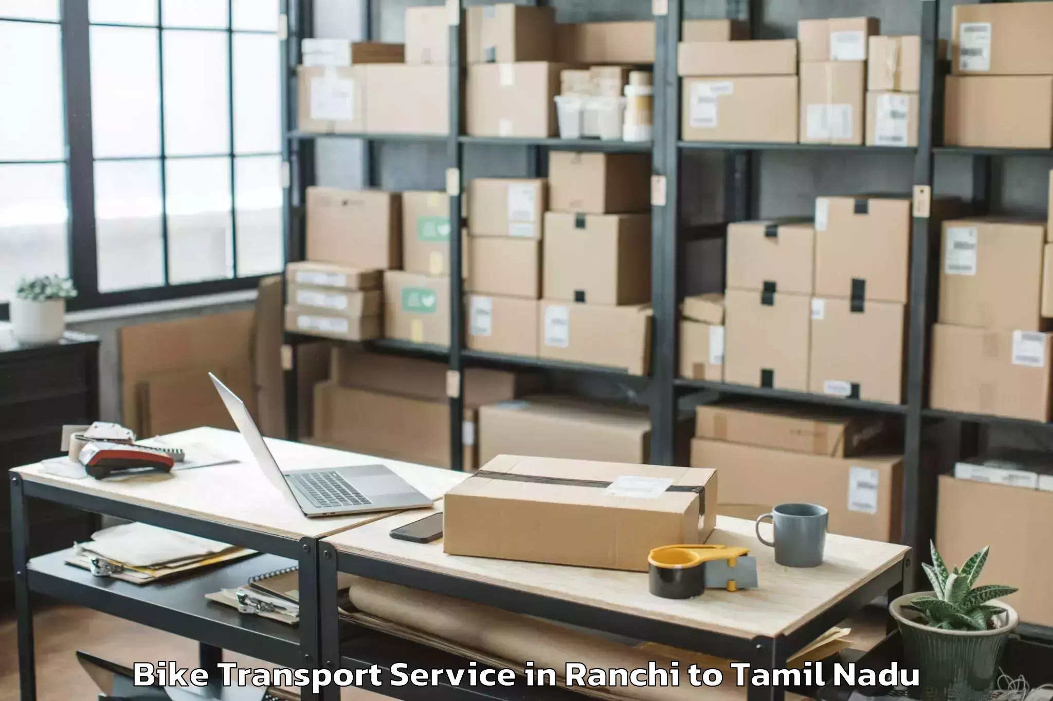 Professional Ranchi to Vanur Bike Transport